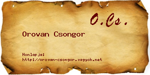 Orovan Csongor névjegykártya